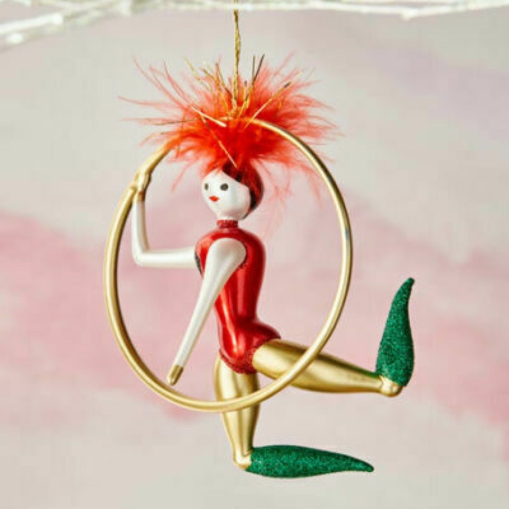 De Carlini Circus Girl Acrobat Christmas Ornament